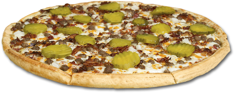 Tangy Sauce, Beef, Onions, Mozzarella, Cheddar Cheese, - Daniels County Lanes (800x360), Png Download