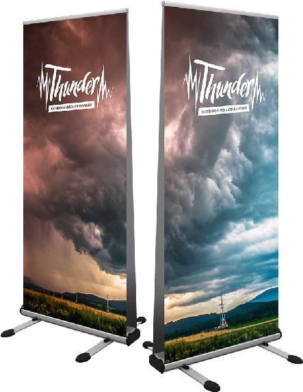 Outdoor Roller Banner - Roll Up Banners Png (600x600), Png Download
