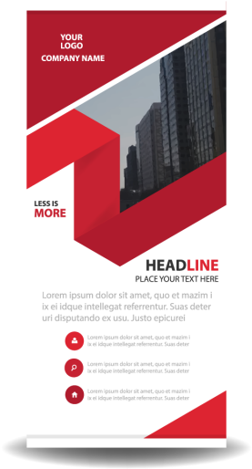 Business Roll Up Banner Flat Design Template - Vector Graphics (640x640), Png Download