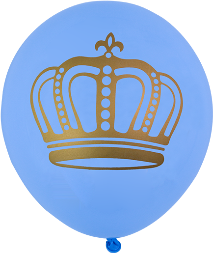 Balão Coroa Azul - Baloes Rosa Com Dourado (600x600), Png Download