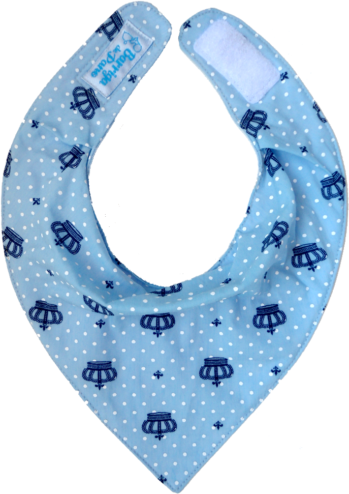 Babador Bandana Azul Coroa (1000x1000), Png Download