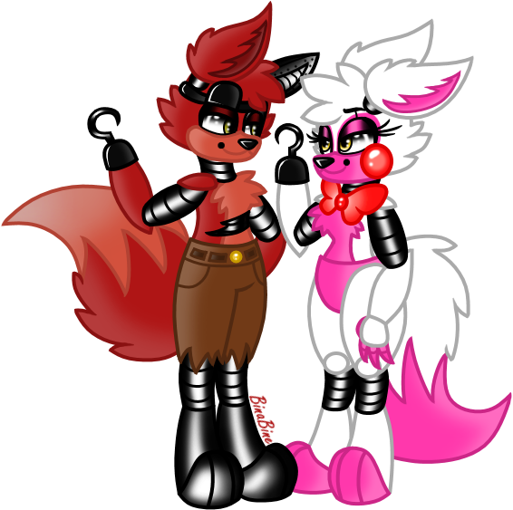 Clip Art Black And White Download Ballora Drawing Mangle - Fnaf Sister Location Funtime Mangle (587x588), Png Download