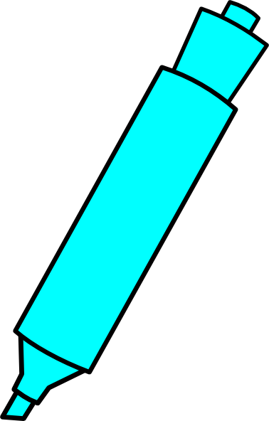 Marker Clipart Blue - High Lighter Clipart (378x592), Png Download