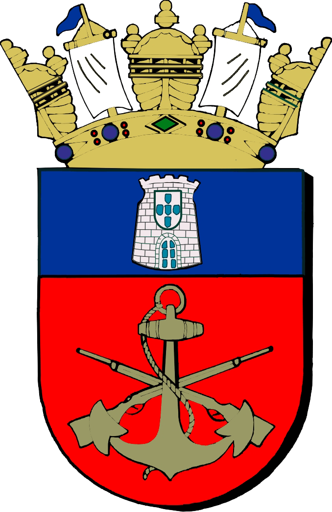 Num Escudo Boleado, Encimado Pela Coroa Naval, Em Campo - Crest (678x1045), Png Download
