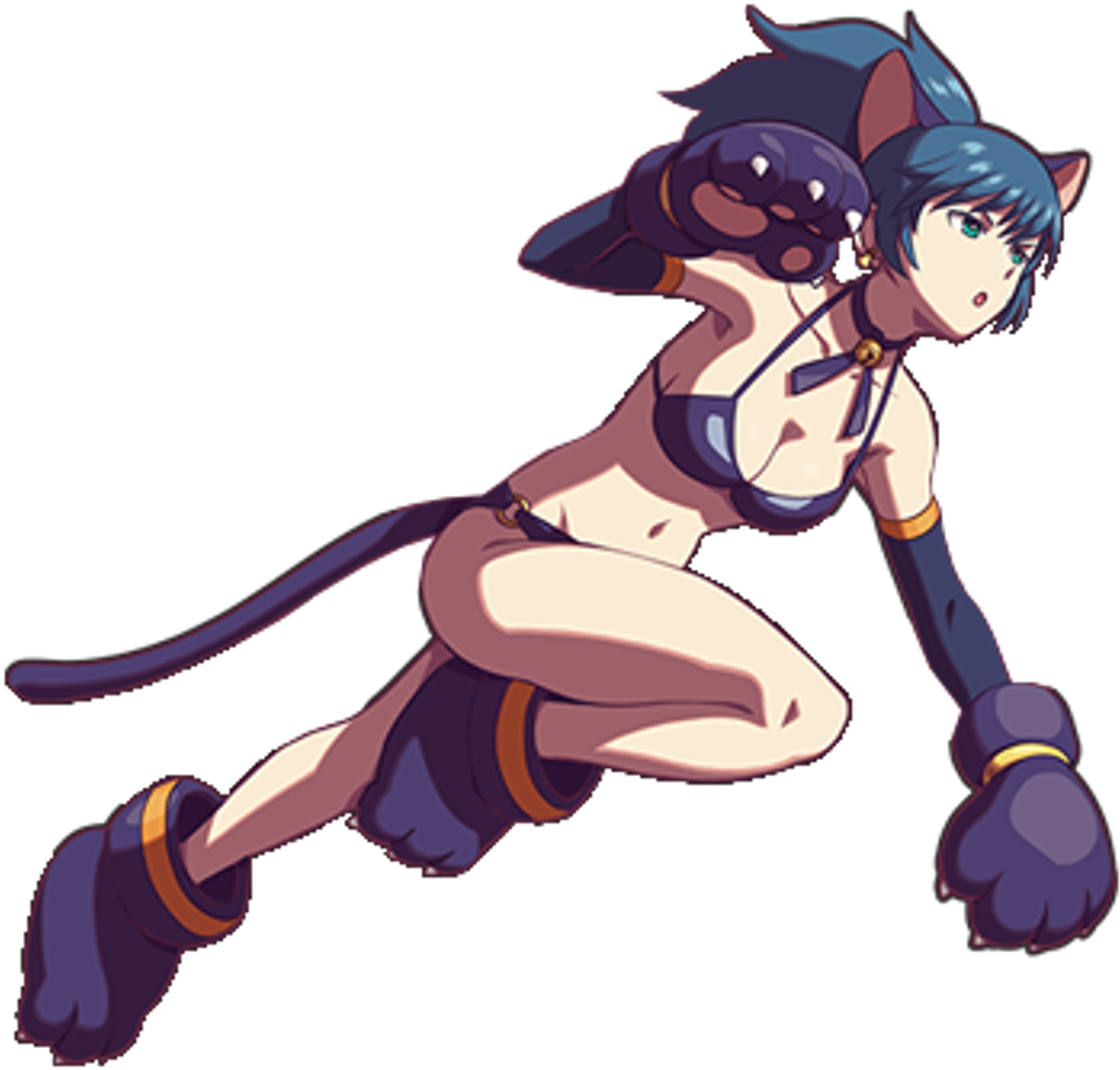 Cat Ears Leona Render - Kof Cat Leona (1600x1200), Png Download