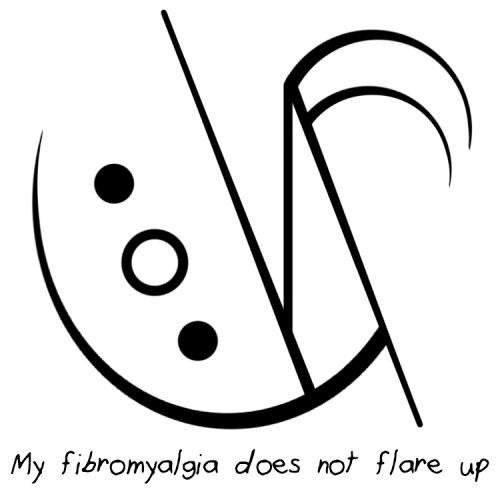 “my Fibromyalgia Does Not Flare Up” Sigil - Line Art (500x500), Png Download