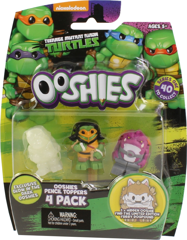 Teenage - Tmnt Ooshies Pencil Toppers - 4 Pack - Styles Vary (648x830), Png Download