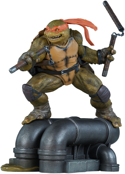 12" Tmnt Statue Michelangelo - Teenage Mutant Ninja Turtles - Michelangelo Statue (480x669), Png Download