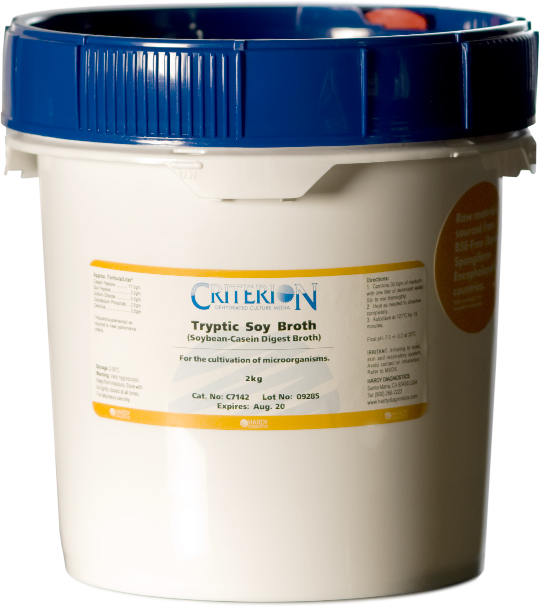 2kg Bucket Of Criterion Dehydrated Culture Media - Growth Medium (1725x1941), Png Download