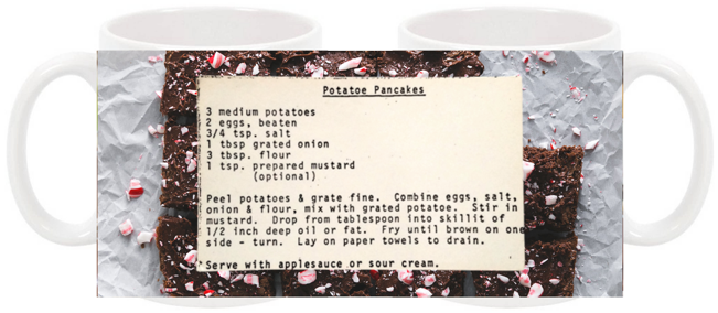 Potatoe Pancakes Recipe Mug - Ice Cream (675x675), Png Download