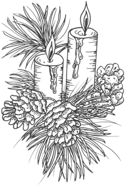 Ssdch811-4 Christmas Candle Designer Silk Screen - Screen Printing (500x500), Png Download