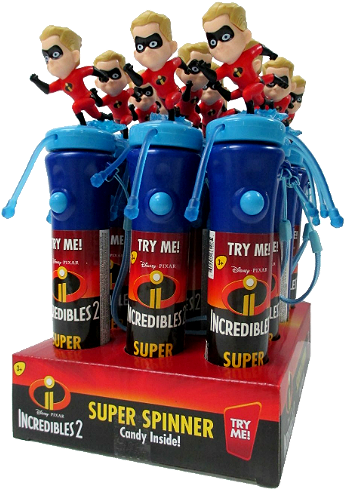 Disney The Incredibles 2 Dash Super Spinner Candy Toy - Figurine (500x500), Png Download