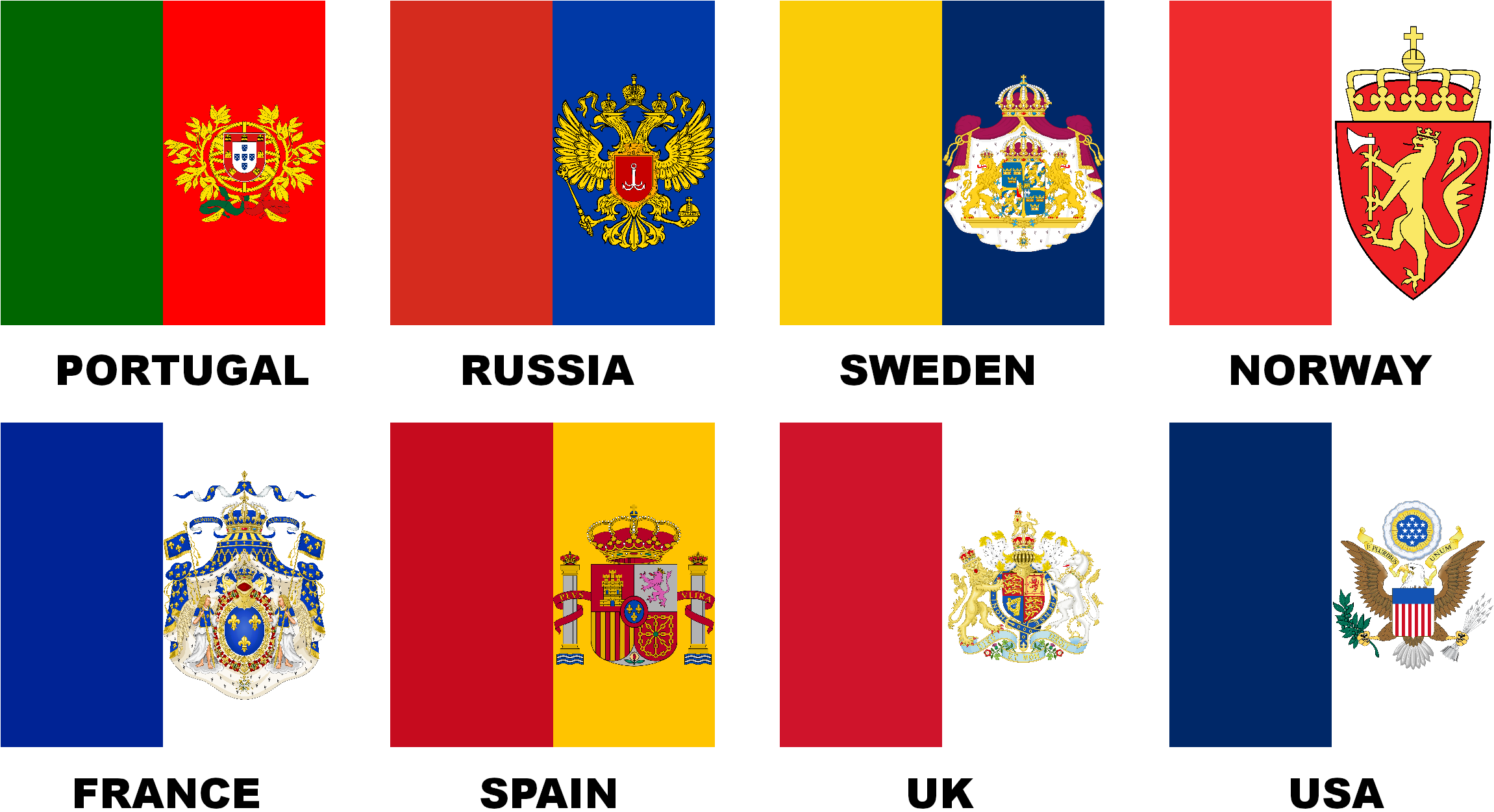 Various Flags In The Style Of Vatican City - Russia And Vatican City (2300x1300), Png Download