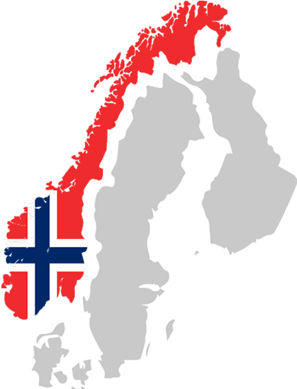 Invitations For Norway - Norway Flag And Map (450x566), Png Download