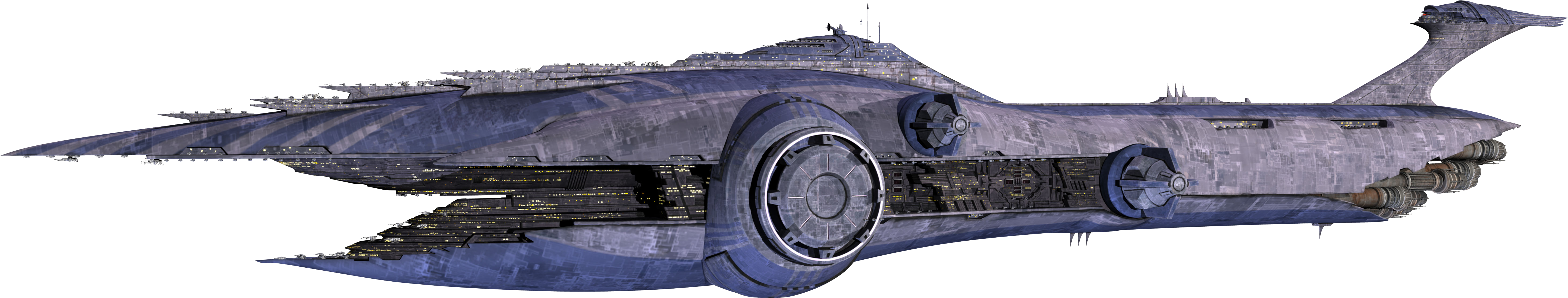 Malevolence Profile - Star Wars Malevolence Ship (5922x1236), Png Download