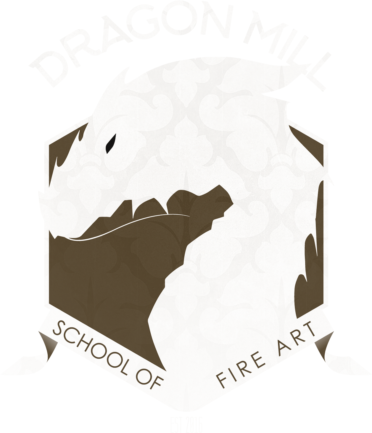 Dragon Mill - School Of Fire Art (1561x1486), Png Download