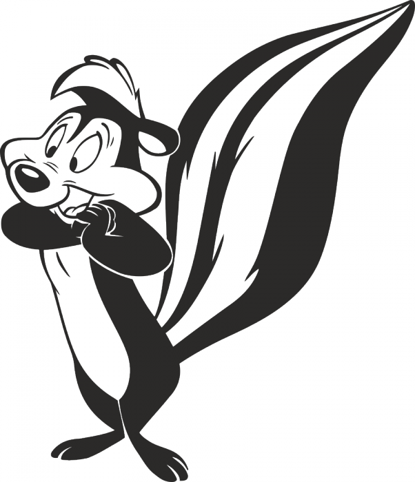 Pepé Le Pew Colouring Pages - Looney Tunes Pepe Png (602x700), Png Download