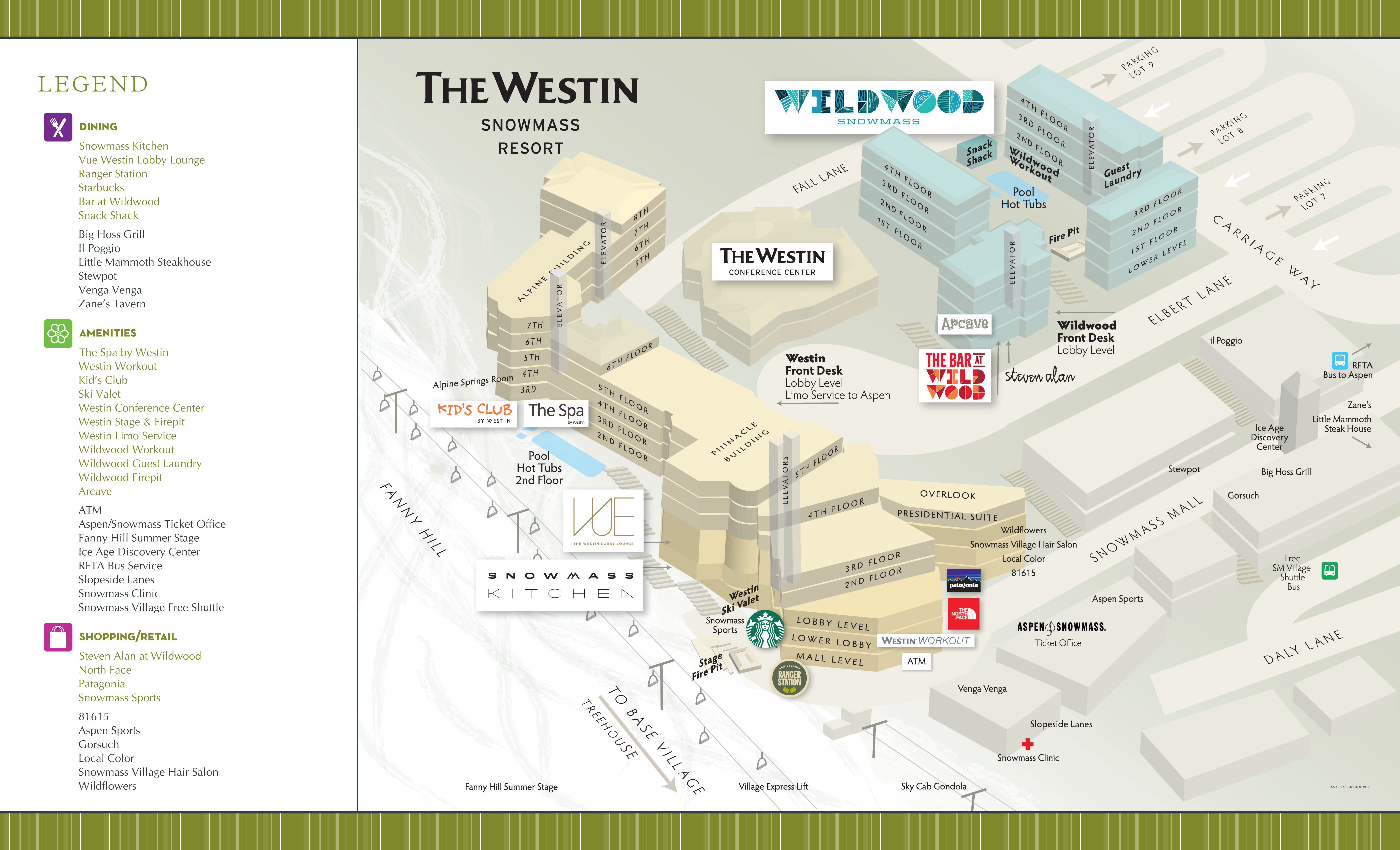The Westin Snowmass Resort Map - The Westin Snowmass Resort (4200x2550), Png Download