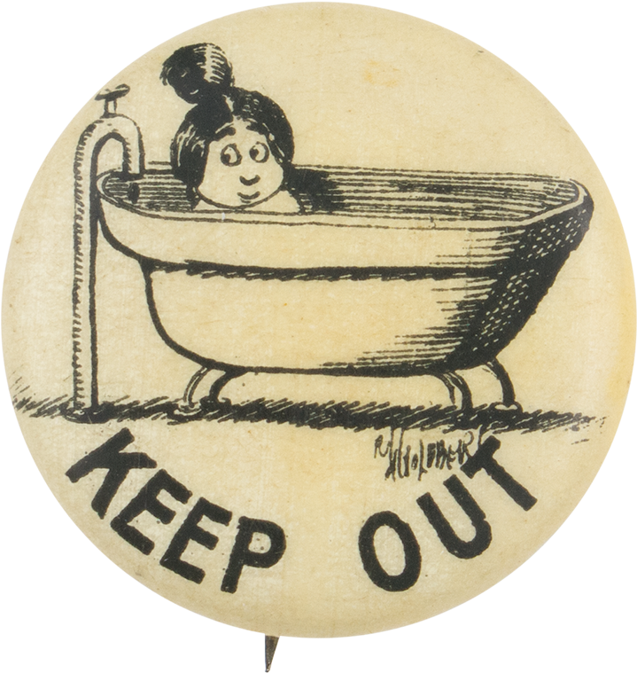 Keep Out - Bathtub (1000x893), Png Download