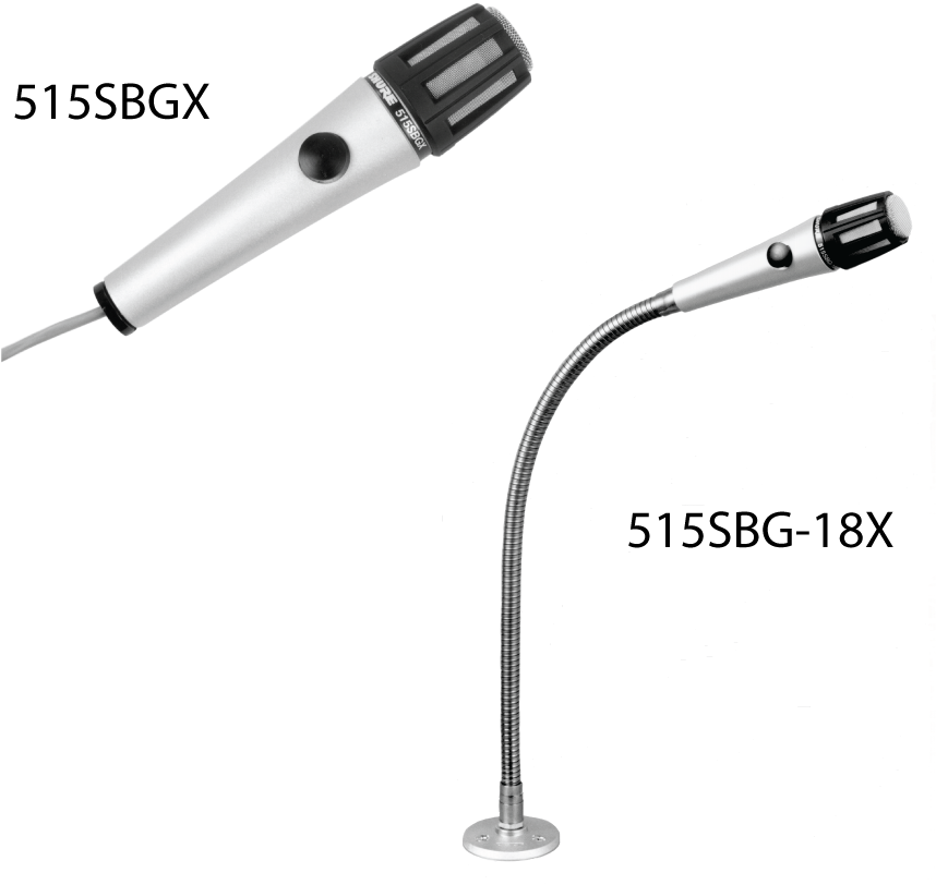 The Shure Models 515sbgx, 515sbg 18x, And 515sbg 18xf - Shure 515sbgx Microphone - Silver (1004x900), Png Download