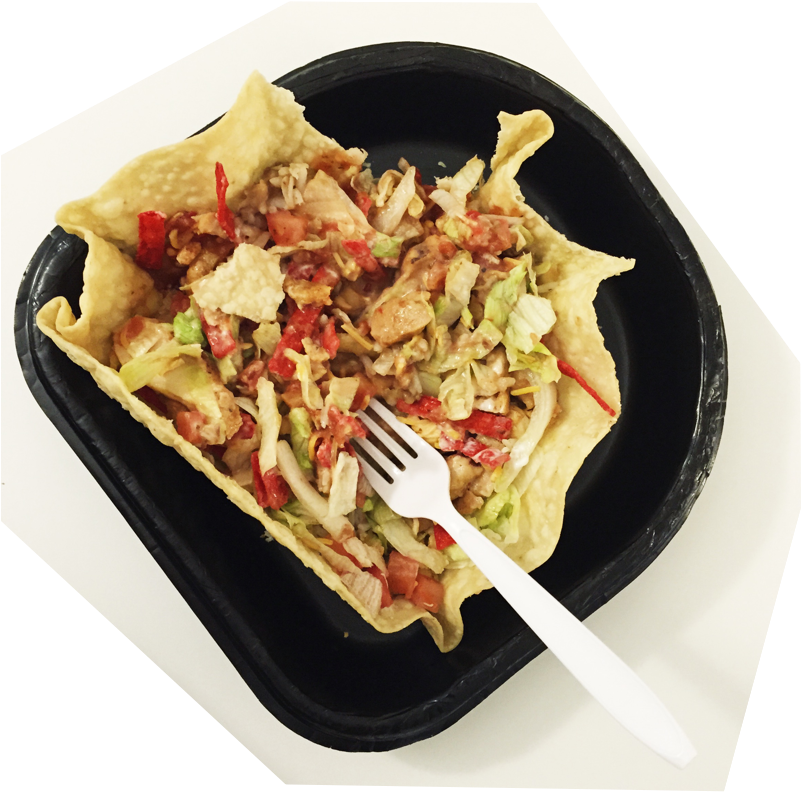 If There Is A Taco Salad That Comes In A Tostada Bowl, - Taco Salad (800x841), Png Download