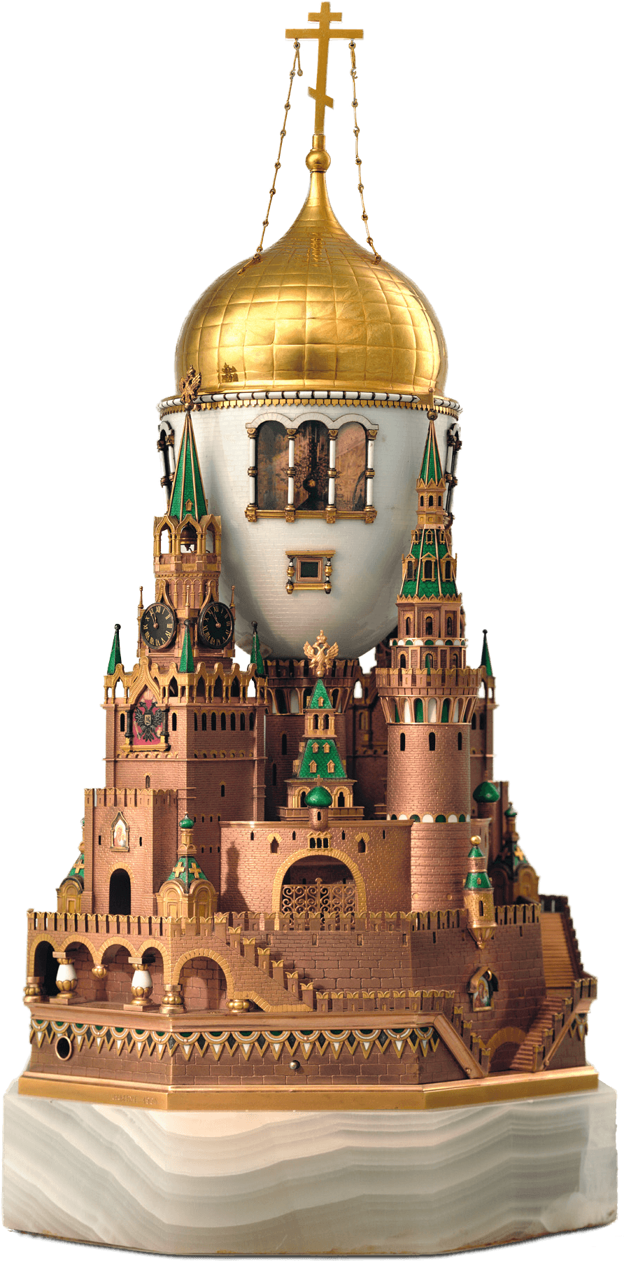 The Moscow Kremlin Egg - Faberge Egg Moscow Kremlin (1042x1926), Png Download