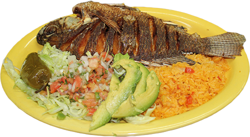 Tostada De Ceviche - Fried Fish (500x275), Png Download