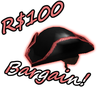 This Week's Bargain Is The Captain's Tricorn, A New - Roblox (388x336), Png Download