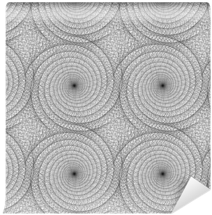Seamless Abstract Black And White Swirl Pattern Wallpaper - Circle (400x400), Png Download