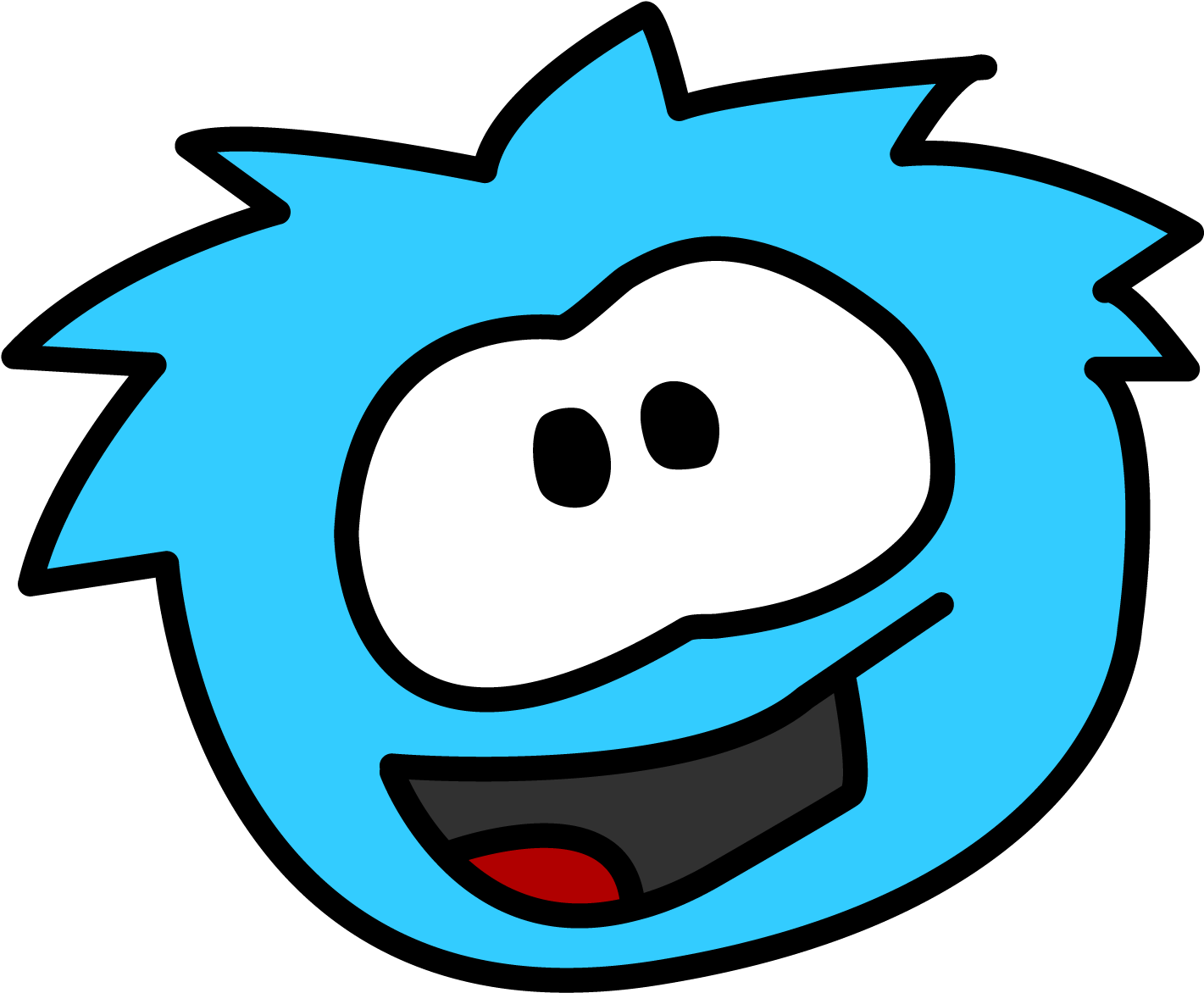 Cute Blue Puffle - Club Penguin Puffles (1463x1200), Png Download