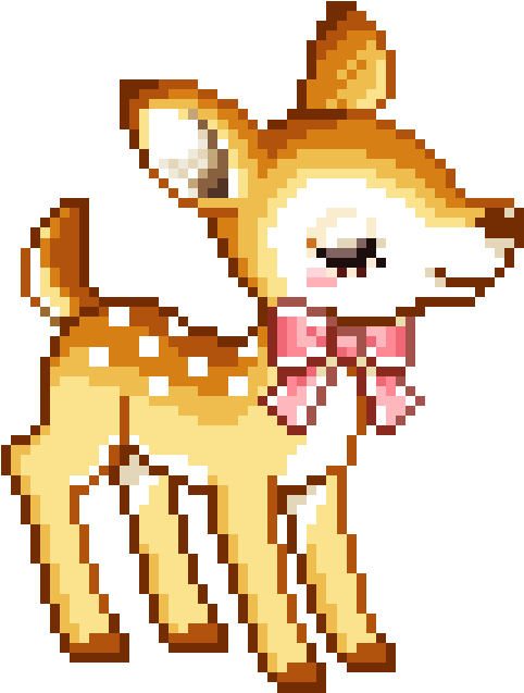 Deer Pixel Art Transparent (500x636), Png Download