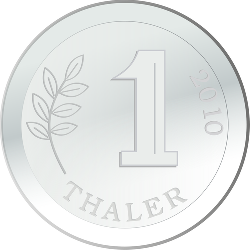 One Silver Coin Vector - Silver Coin Clipart Png (500x500), Png Download