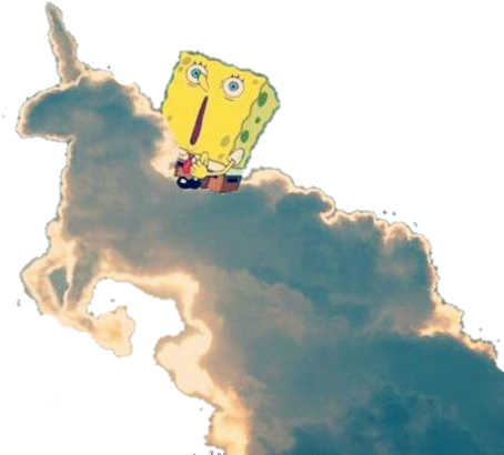 #cartoon #cartoons #ppk #sponge Bob #spongebob #adventuretime - 神 马 都 是 浮云 (500x434), Png Download