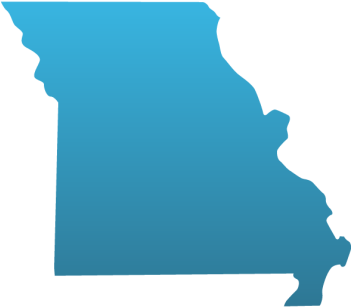 Missouri Temporary Tattoo - Missouri Shape (350x350), Png Download