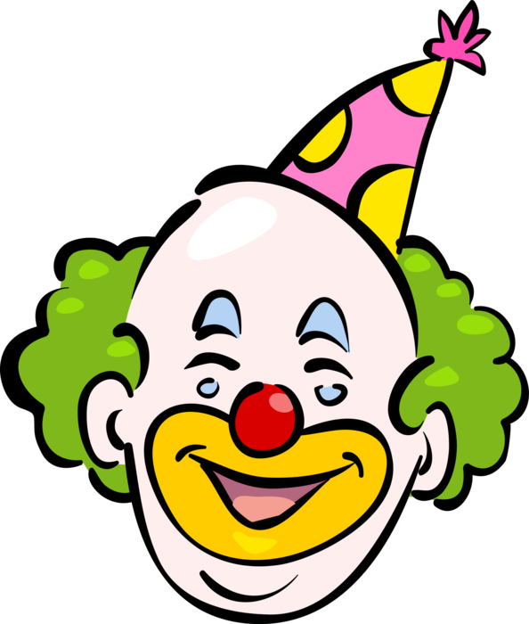 Vector Illustration Of Big Top Circus Clown Head And Vector Graphics Full Size Png Download Seekpng