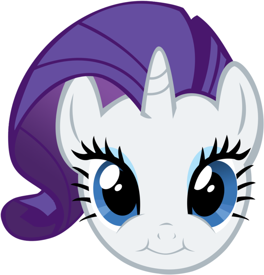 Rarity Face Vector - My Little Pony Friendship (881x906), Png Download