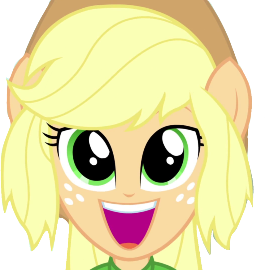 Eqg Rainbow Rocks Applejack Cute Face Vector By Abtoons - Edgy Photo Edits (918x871), Png Download