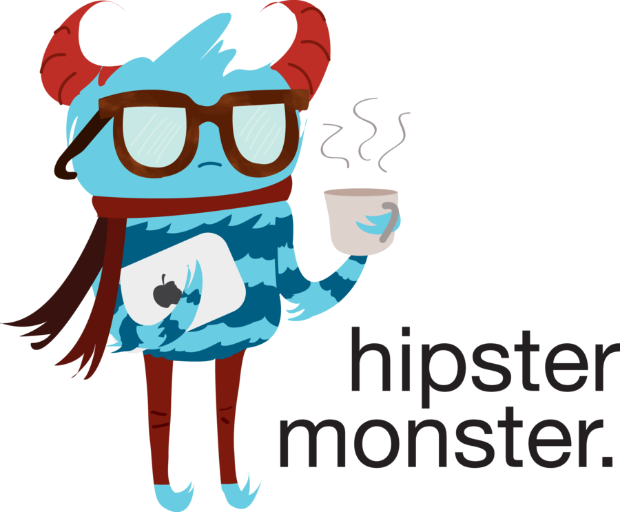 Urban Culture - Hipster Monster (900x743), Png Download