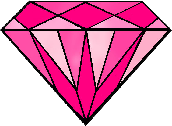 Diamond Clipart Colorful - Pink Diamond Logo Png (565x413), Png Download