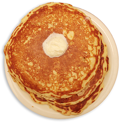 Is Batter Up Pancakes A Franchise - Pancake From Above Png (463x401), Png Download