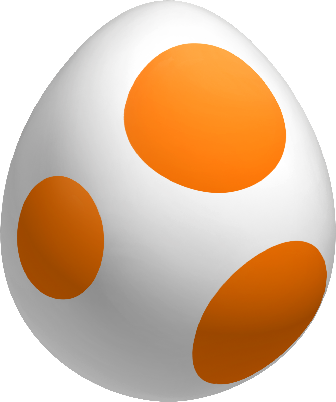 Orange Yoshi Egg Nsmbdiy - Super Mario Orange Yoshi Egg (1317x1579), Png Download