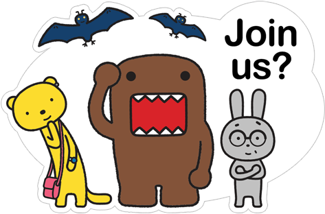 Join Us - Coasters - Domo Kun - Faces (set Of 4) (490x317), Png Download