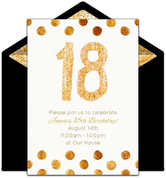 18th Birthday Invitations Free - Birthday Invitations Online For 18th Birthday (650x650), Png Download