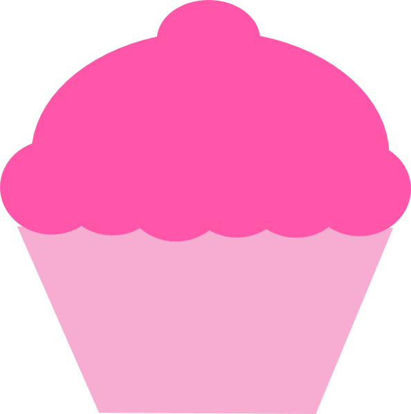 Aurora Cupcake Clip Art - Light Pink Cupcake Clipart (594x599), Png Download