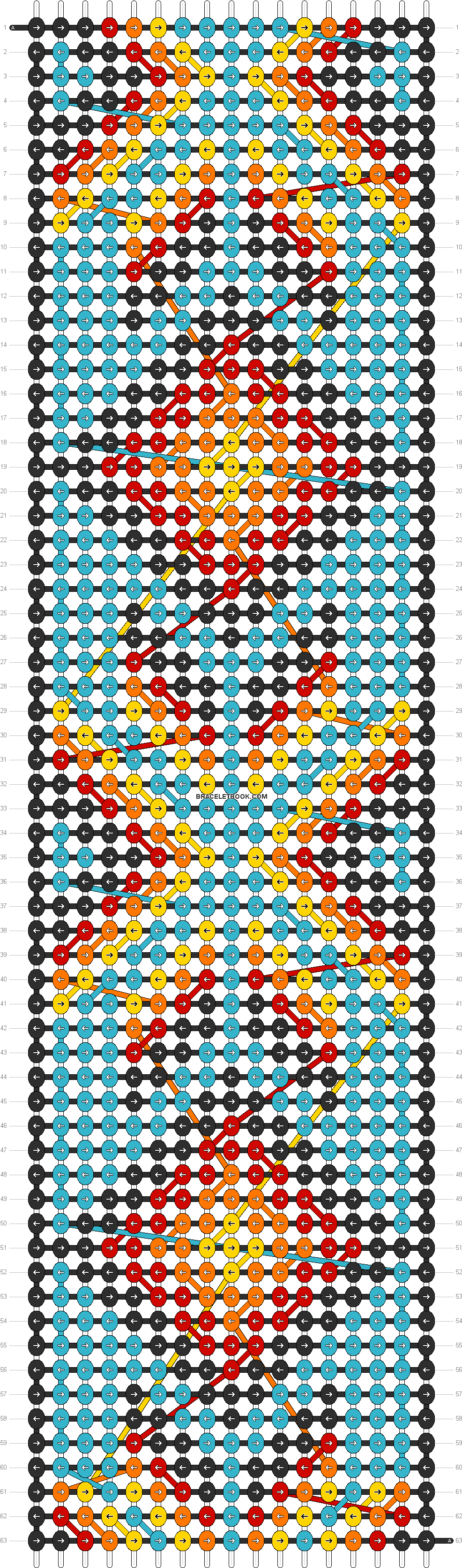 Alpha Friendship Bracelet Pattern 8380 Braceletbook - Alpha Patterns Friendship Bracelet (1000x3348), Png Download