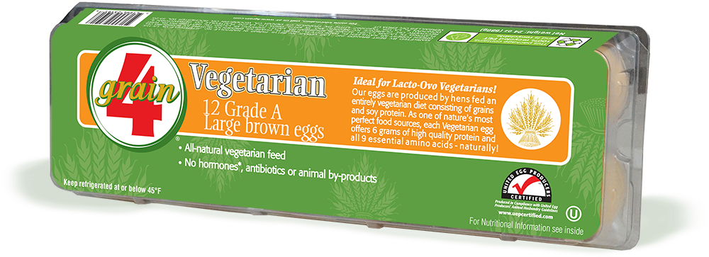Vegetarian Brown [/fusion Dropcap] 4grain Vegetarian - Publix Eggs (1200x440), Png Download
