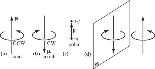 Shows An Electrical Dipole Moment Vector - Axial Vector (520x232), Png Download