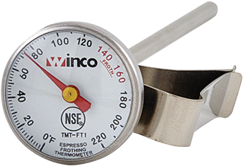 Winco Tmt-ft1 Thermometer, Hot Beverage - Winco Tmt-ft1 Frothing Thermometer (376x338), Png Download