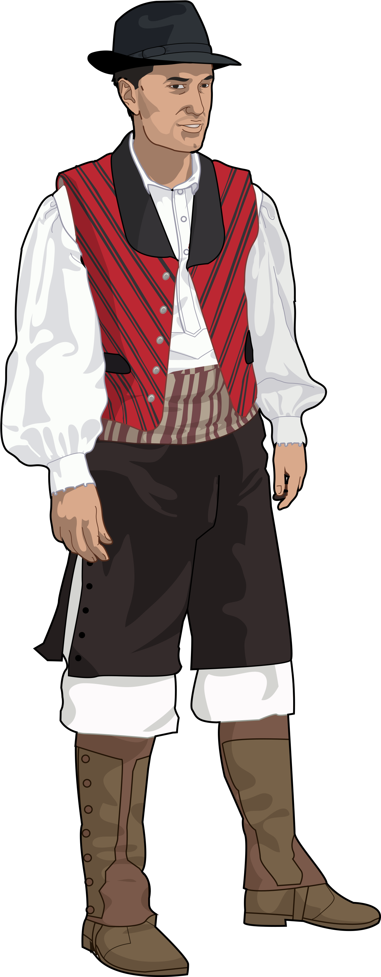 Traje Típico De Tenerife Hombre - Traje Tipico De España Hombre (2480x3508), Png Download