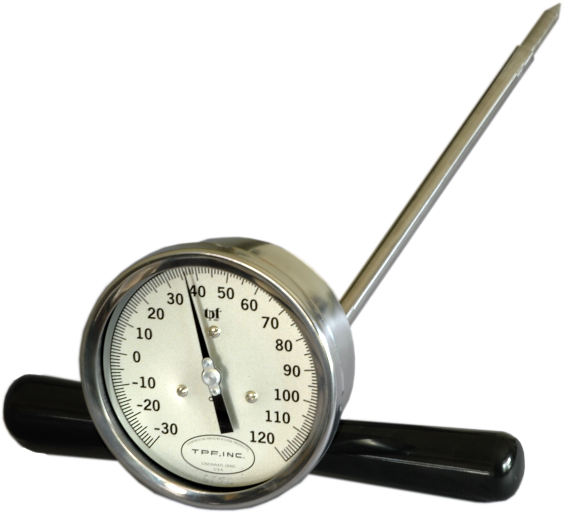 A Heavy Duty, Stainless Steel Thermometer Designed - Meat (1930x1769), Png Download